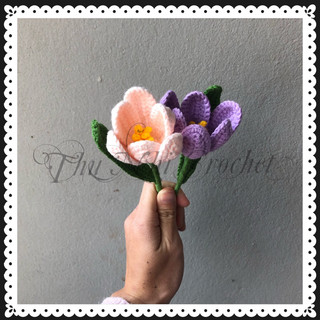 Hoa Tulip bằng len handmade