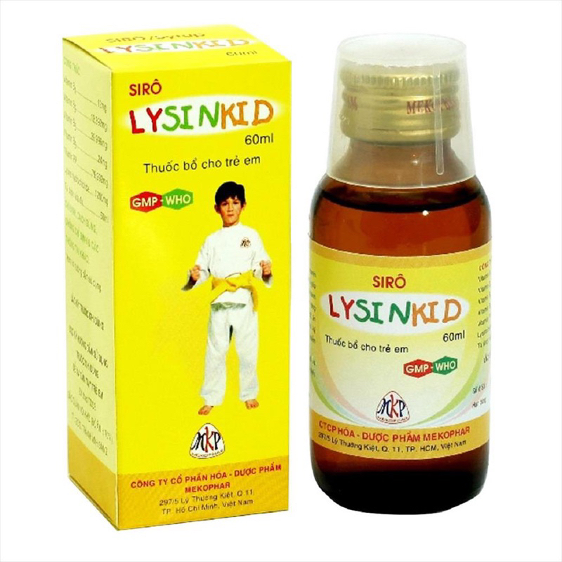 ( Bổ sung Vitamin nhóm B, bé hết biếng ăn) Lysinkid Chai 100ml