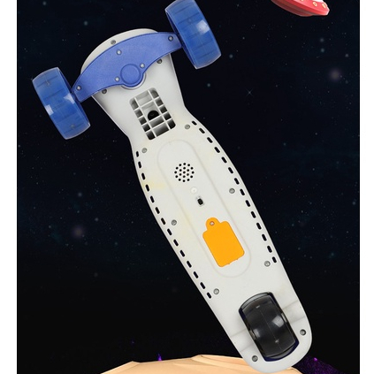 Xe trượt scooter cho bé phi hành gia có nhạc bánh phát sáng xe chòi chân trượt 2in1