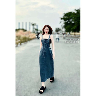 Đầm yếm jean  dài 0323 [thaotranshop90]
