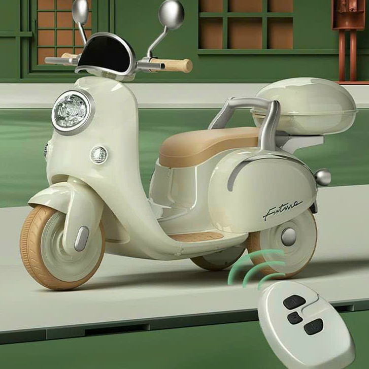 Xe máy điện cho bé Vespa xe máy điện trẻ em cao cấp mẫu mới nhất 2023