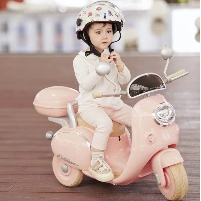 Xe máy điện cho bé Vespa xe máy điện trẻ em cao cấp mẫu mới nhất 2023