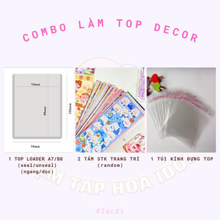 (Combo giá rẻ) sticker tập decor, trang trí top loader