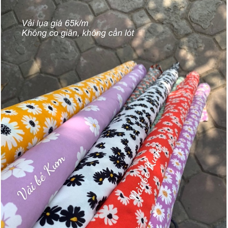 Vải voan hoa nhí may váy đầm, áo dài, áo sơ mi