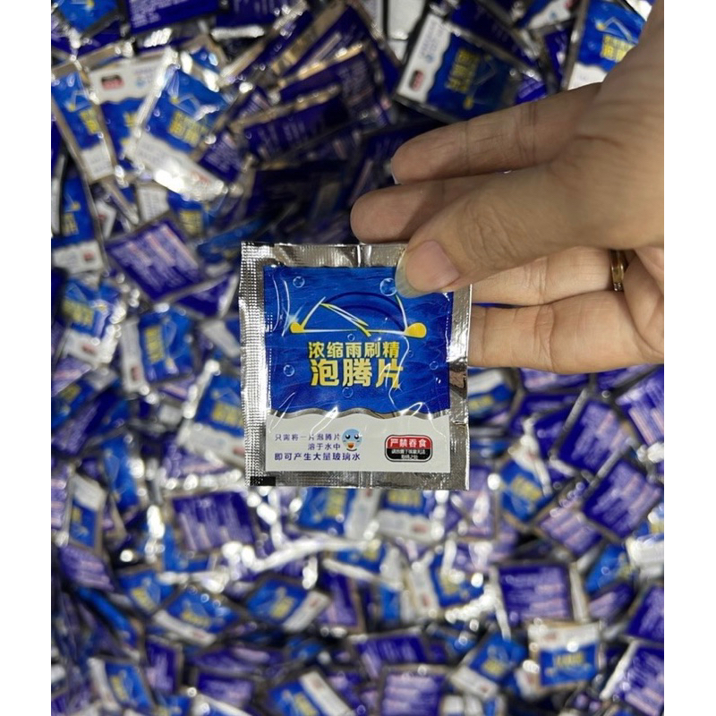 Combo 100 viên sủi rửa kính ô tô và các vật dụng gương kính, thủy tinh siêu sạch