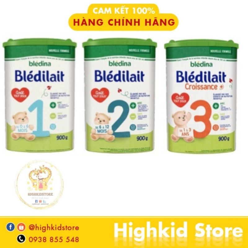 Sữa Bledilait Mẫu Mới số 1,2,3 900g