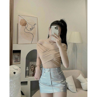 Áo kiểu trễ vai chéo