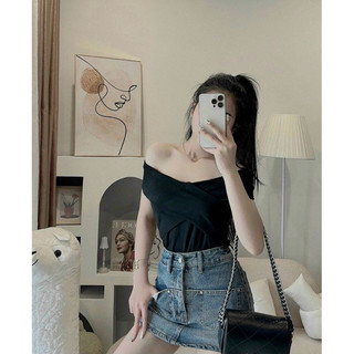 Áo kiểu trễ vai chéo