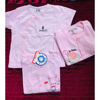 Áo cộc tay sơ sinh cài cúc cho bé