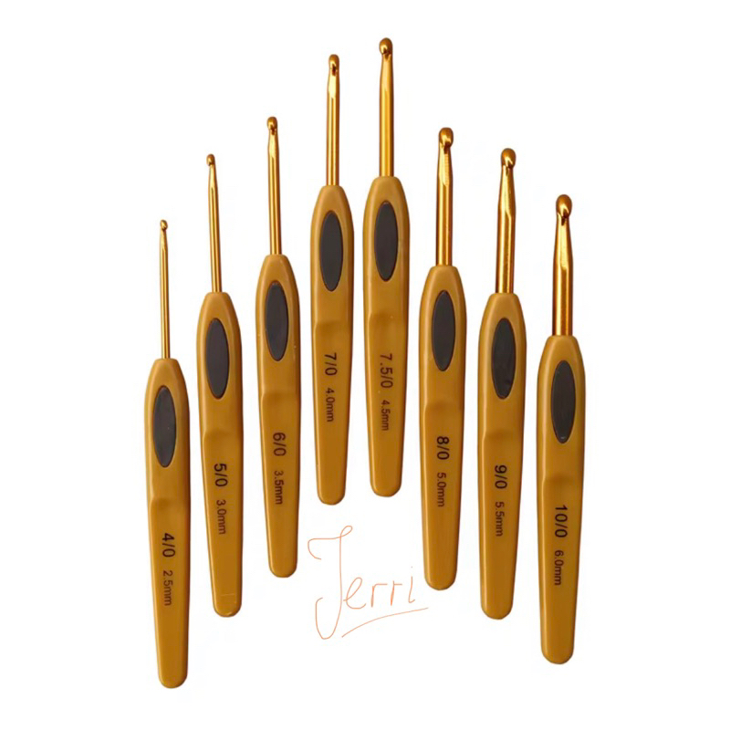 Bộ kim móc len sợi mô phỏng kim Clover  - Tặng ví đựng kim Cotton Linen xinh xắn