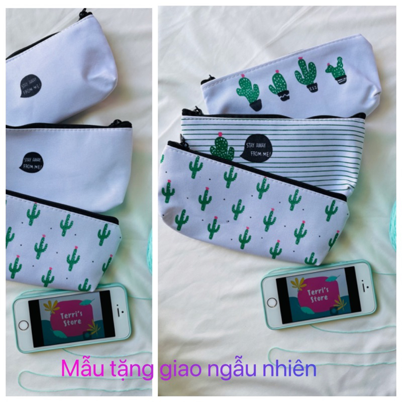 Bộ kim móc len sợi mô phỏng kim Clover  - Tặng ví đựng kim Cotton Linen xinh xắn