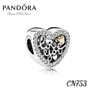 CHARM PAN ALE HÌNH TIM CHỮ LOVE YOU BẠC S925 THUẦN KHIẾT HÀNG CAO CẤP