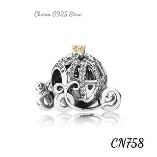 CHARM PAN ALE CỖ XE VƯƠNG MIỆN CỔ ĐIỂN BẠC S925 THUẦN KHIẾT HÀNG CAO CẤP