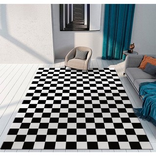 Thảm trải sàn 1m6x2m 3 [ RẺ VÔ ĐỊCH ] hình khối kẻ caro  vuông mẫu mới