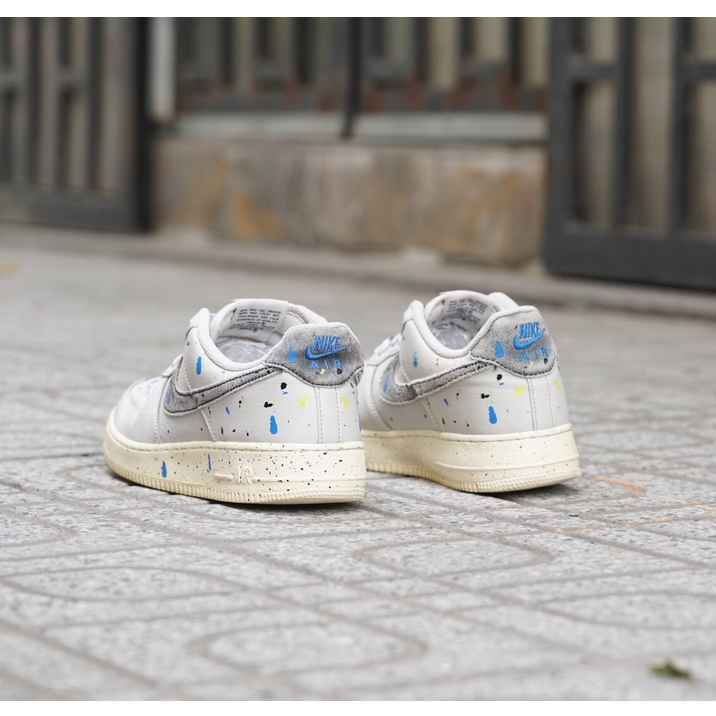 Giày Thể Thao AF1 07 LV8 PAINT SPLATTER LIGHT BONE CZ0339-001 GIÀY CŨ CHÍNH HÃNG