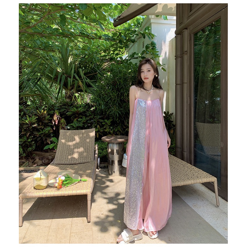Đầm maxi dress bling bling hai dây herse H33