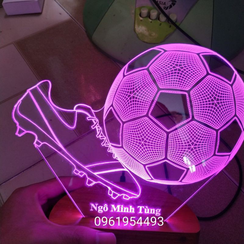 Đèn Led 3D 16 màu - mẫu Kỉ niệm bóng đá
