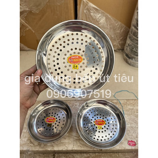 Vĩ hấp thức ăn inox có chân sáng bóng 20cm,22cm,24cm