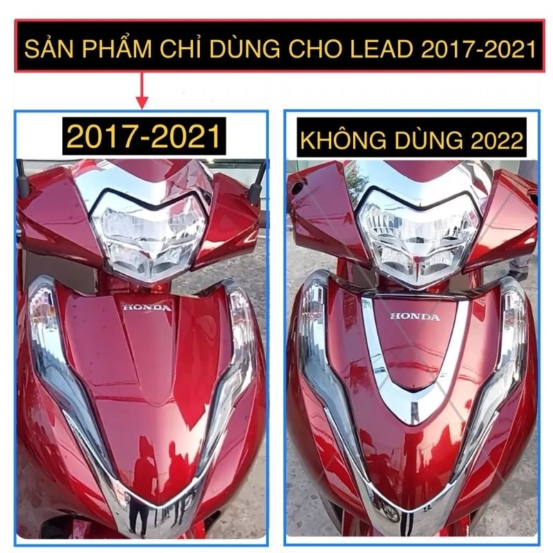 Ốp Xe Lead Xi Mạ Crom 2017-2021, Phụ Kiện Trang Trí Xe Lead, 2018,2019,2020