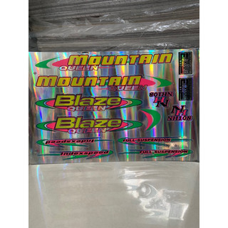Bộ tem dán xe đạp Mountain Blaze Queen chữ vàng hàng nhập Thái Lan chất lượng cao dành riêng cho dòng xe đạp