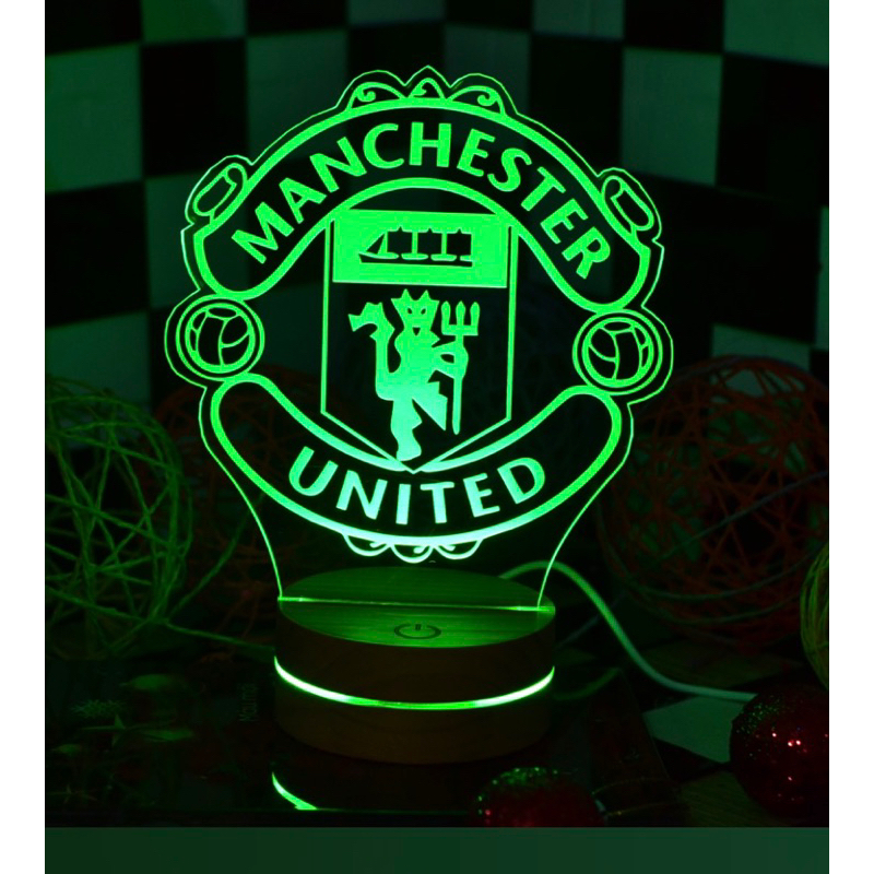HOT Đèn Led 3D | Manchester United |Decor bàn học | Decor bàn làm việc | quà tặng sinh nhật | có khắc tên theo yêu cầu