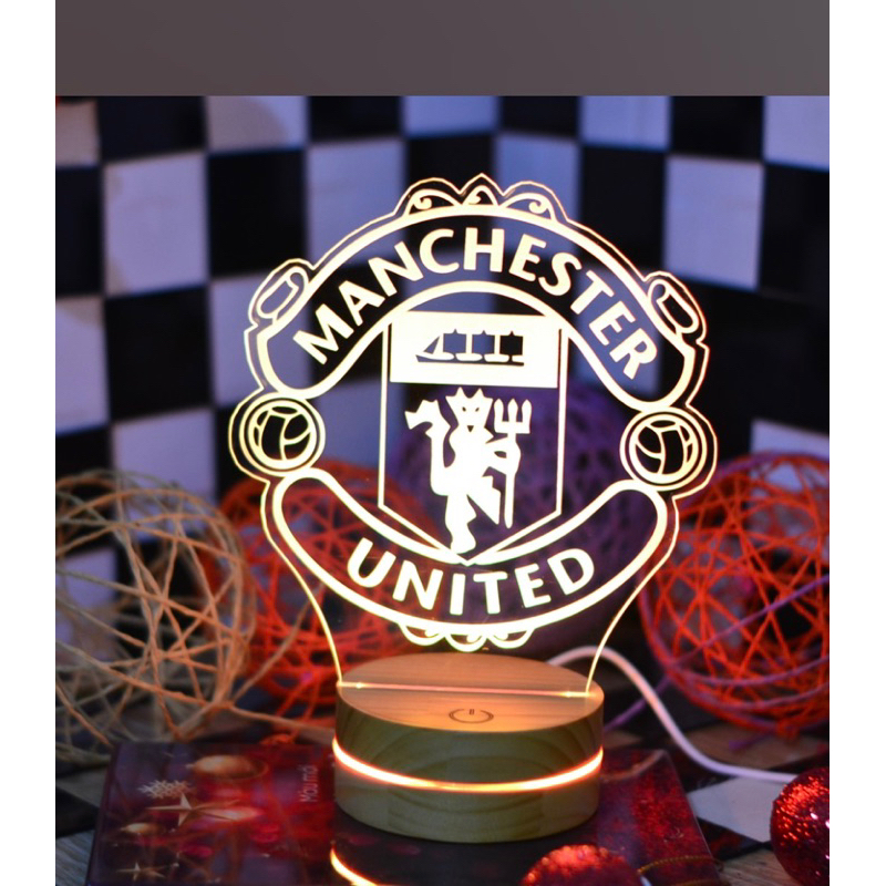 HOT Đèn Led 3D | Manchester United |Decor bàn học | Decor bàn làm việc | quà tặng sinh nhật | có khắc tên theo yêu cầu