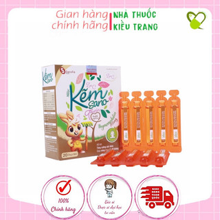 Kẽm Sano Zinc - Siro Kẽm giúp bé tăng đề kháng, ăn ngon, tiêu hóa tốt - Hộp 20 ống