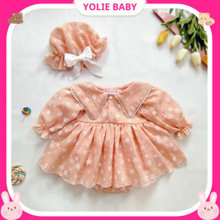 Body váy cam kèm tặng nón cho bé gái 3 - 12kg