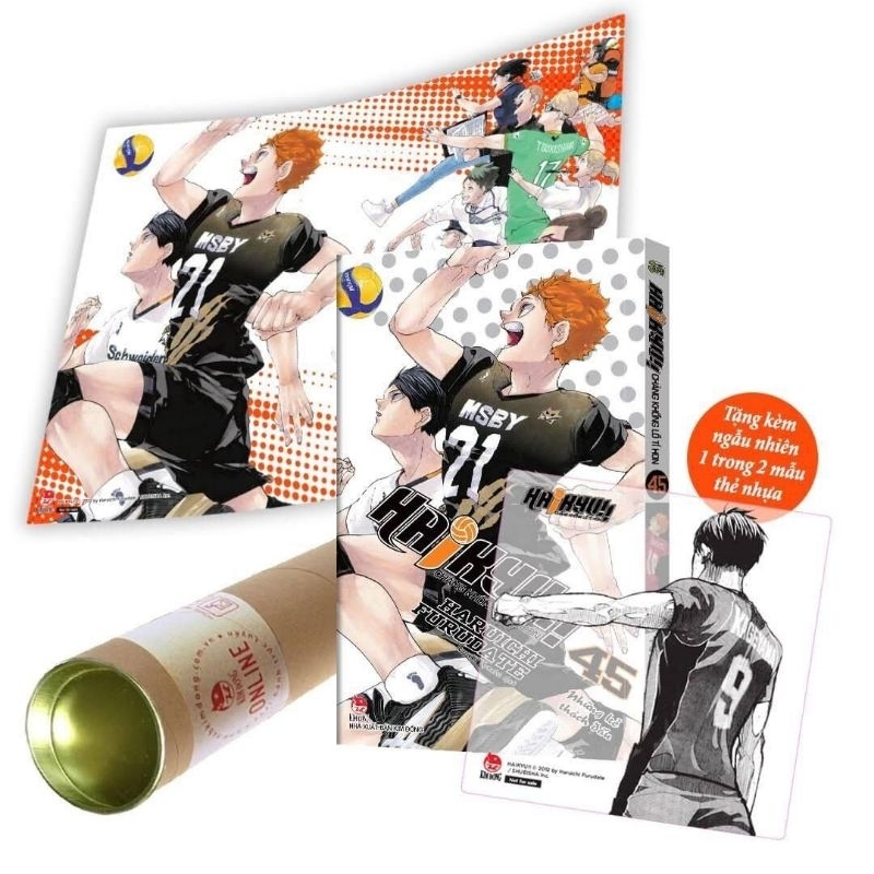 Haikyuu t45 nguyên seal tặng kèm poster , card