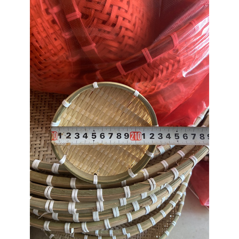 Mẹt tre thủ công mini decor 13cm và 16cm