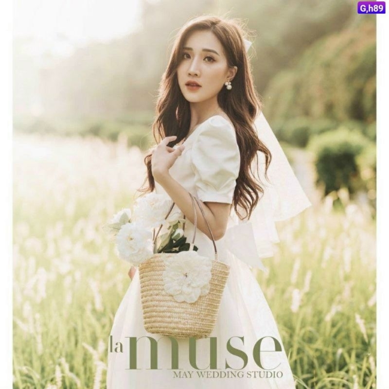 Túi Cói Hoa Trà Siêu Xinh