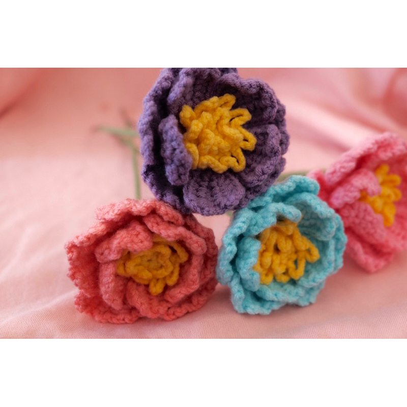 HOA MẪU ĐƠN Bằng len