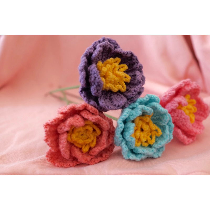 HOA MẪU ĐƠN Bằng len