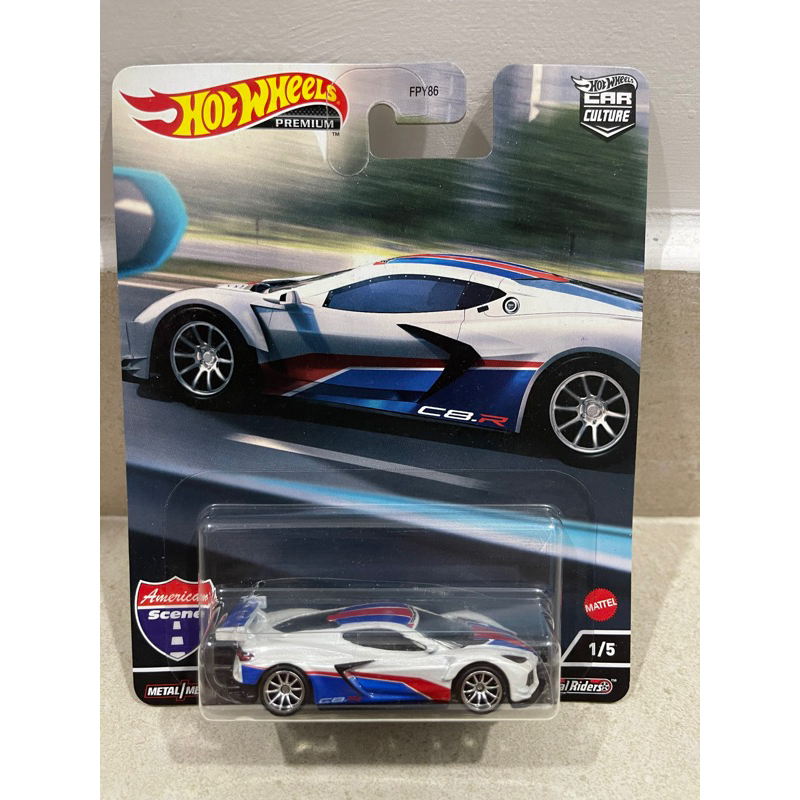 Xe mô hình đồ chơi bánh cao su Hotwheels 1:64 PREMIUM - Corvette C8.R