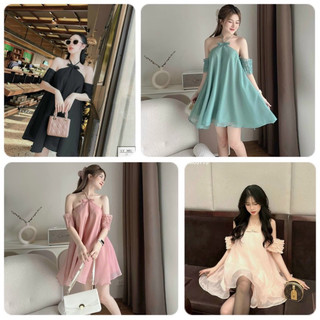 (SHOP TÁO ĐỎ BIGSIZE 50KG ĐẾN 90KG ) đầm tơ voan babydoll cổ yếm