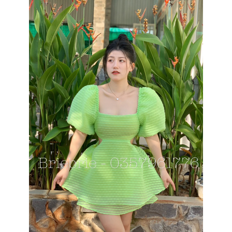 Đầm babydoll cao cấp chất liệu voan hột, sang chảnh - 317