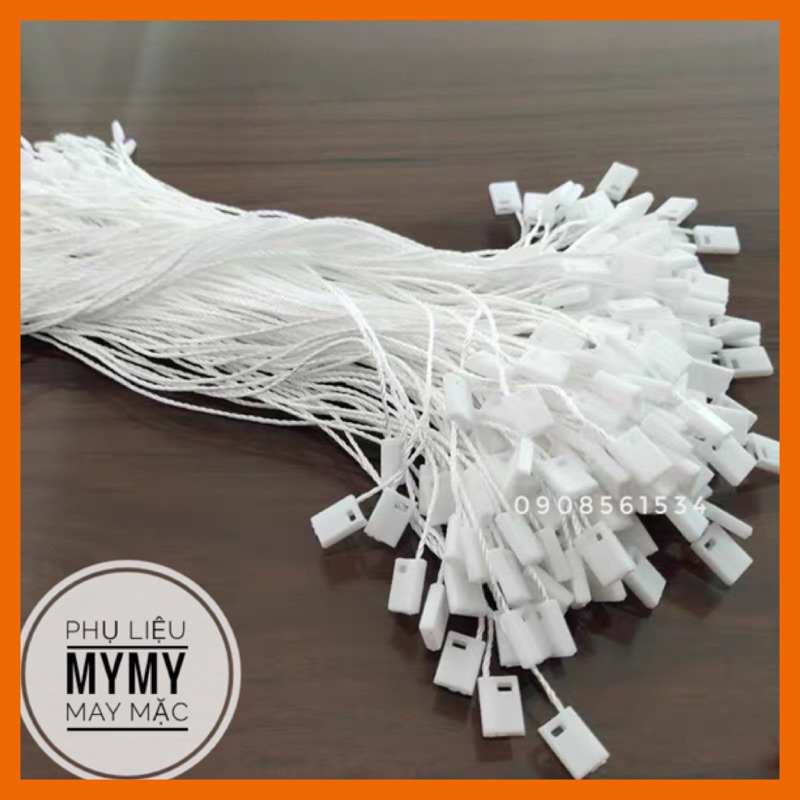 Dây tag treo nhãn mác khoảng 950-1100 sợi TRẮNG ĐEN - có sẵn MyPhulieu