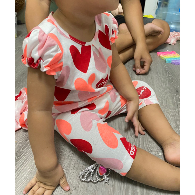 Đồ bộ quần lửng tay nhún bé gái Chaichai Kids xuất Nhật