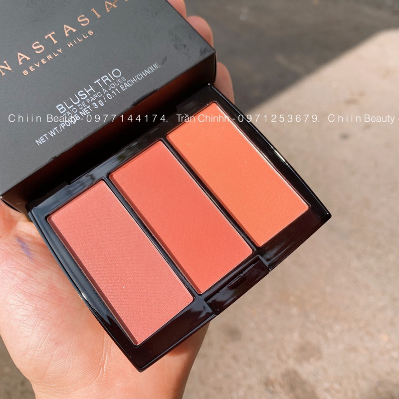 BILL US - Bảng phấn má hồng 3 ô ANAsNTASIA BEVERLY HILL Blush Trio tone hồng cam trẻ trung