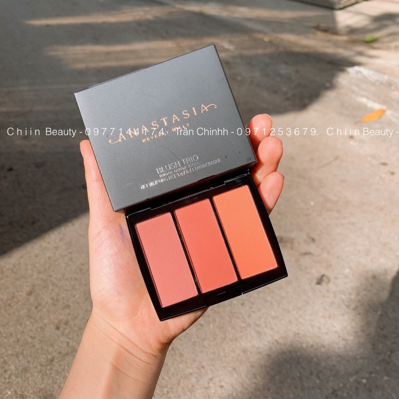 BILL US - Bảng phấn má hồng 3 ô ANAsNTASIA BEVERLY HILL Blush Trio tone hồng cam trẻ trung