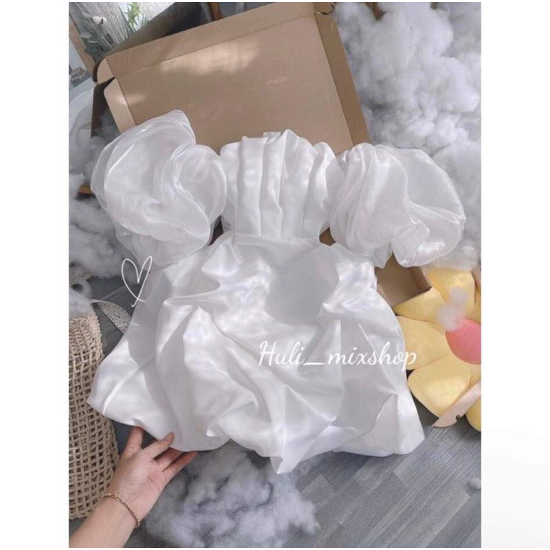 Pass váy tiểu thư trắng