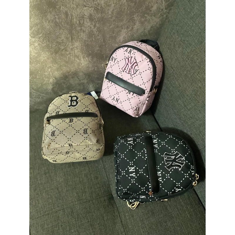 Balo MLB - Balo mini chữ nhật Monogram 3ABKS012N-50BKS