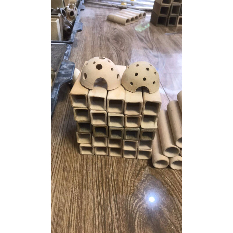 Hang gốm vuông nhỏ cho các loại cá nấp hang