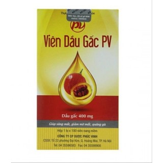 Viên Dầu Gấc PV giúp sáng mắt, giảm mờ mắt, quáng gà