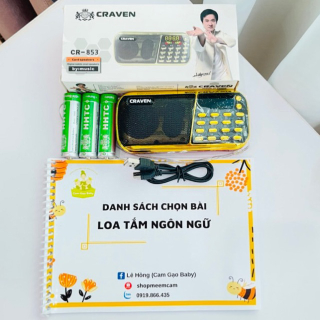 Loa tắm ngôn ngữ, loa craven 853 cho bé nghe nhạc, nghe thơ, nghe truyện cổ tích, tắm tiếng Anh