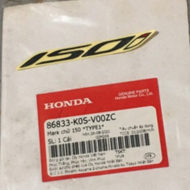 Mark tem chữ 150i, tem chữ 150i sh 2020 - 2022 chính hãng honda. 86833k0sv00zc