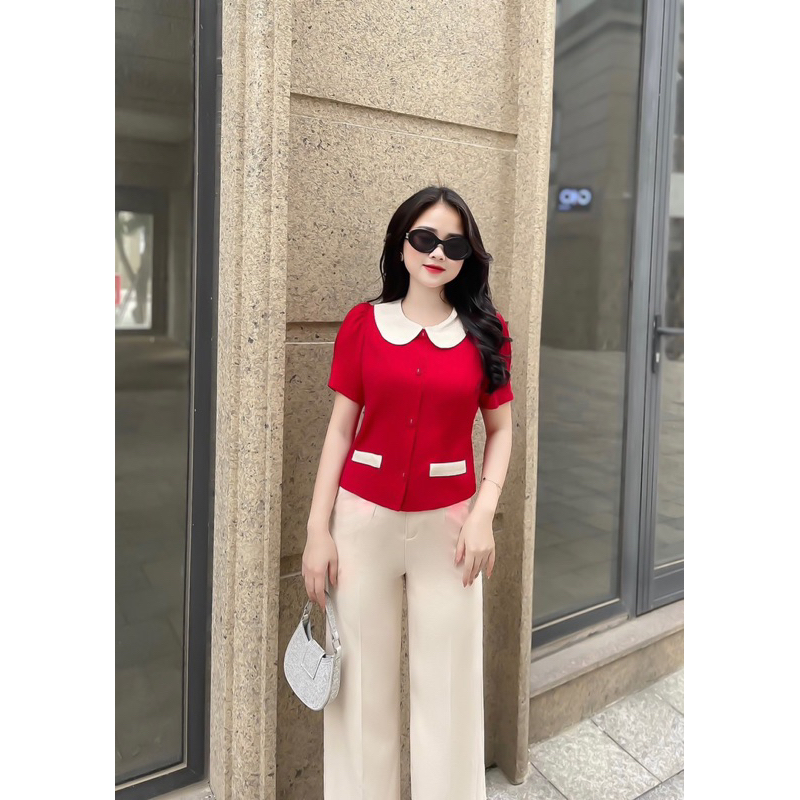 áo sơ mi cổ tròn