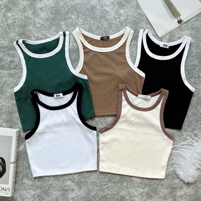 Áo Ba Lỗ Trơn LEN TĂM dáng Croptop Hàn Quốc mã A10 | BigBuy360 - bigbuy360.vn