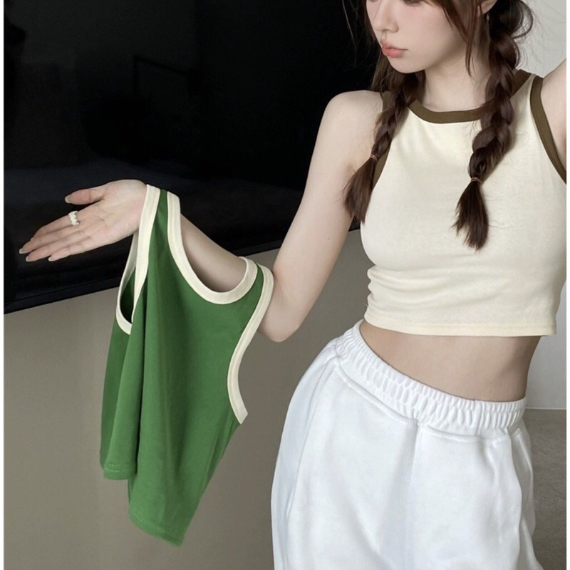 Áo Ba Lỗ Trơn LEN TĂM dáng Croptop Hàn Quốc mã A10 | BigBuy360 - bigbuy360.vn