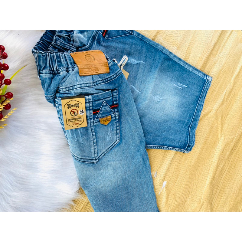 💥 Quần jean cotton vải co giãn bé trai từ 55-80kg